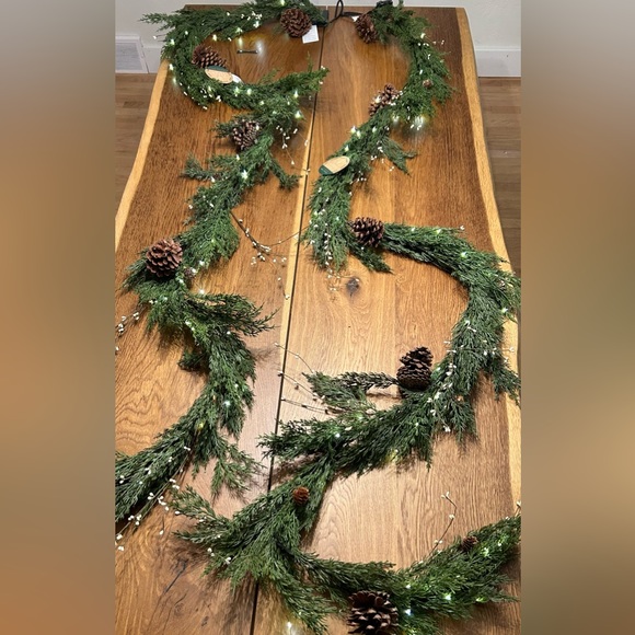 Viral Norfolk Pine Real Touch Garland 9ft by Aspen VHTF TIKTOK FAMOUS Pre Lit - Picture 2 of 16